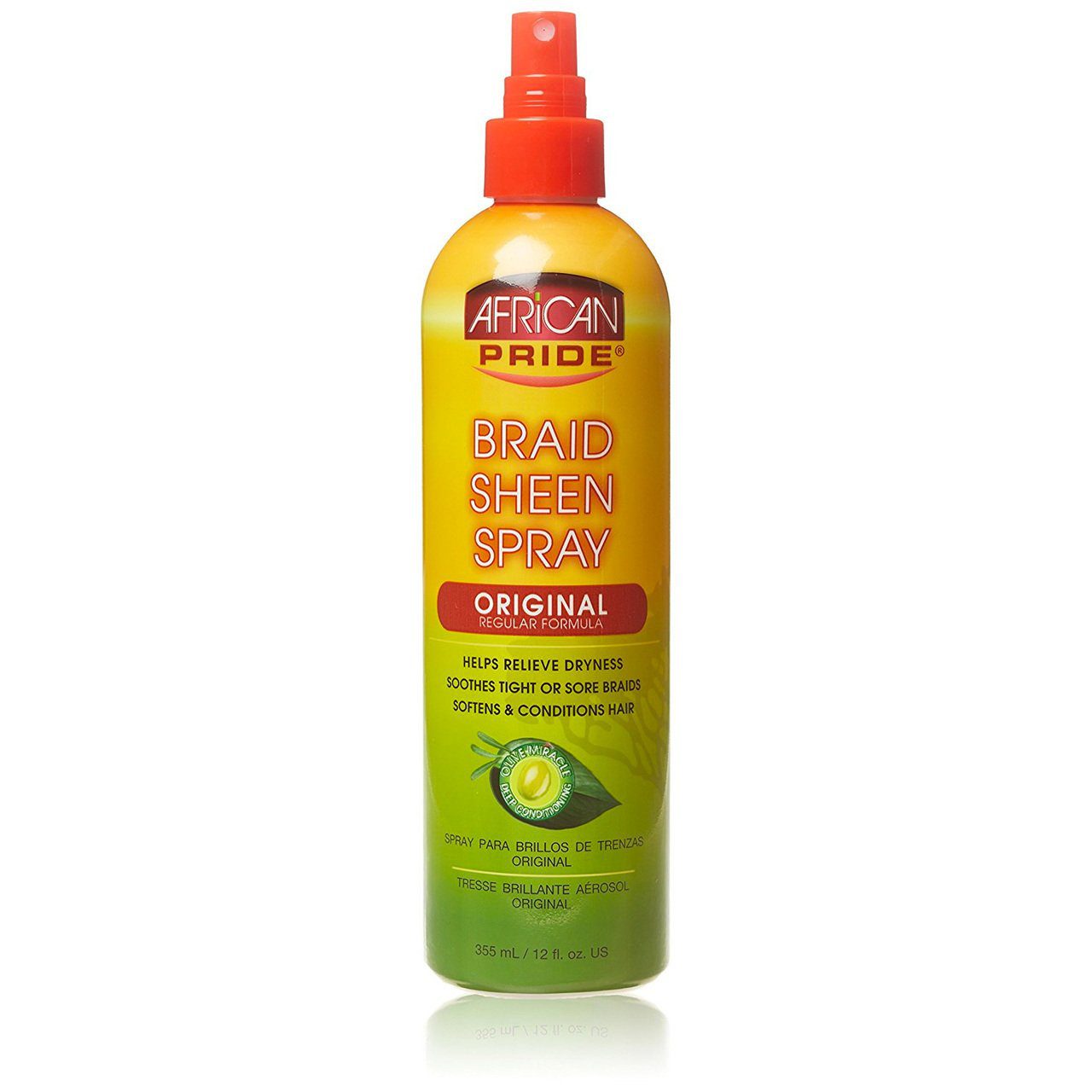 African Pride Original Braid Sheen Spray, 12 Ounce - Beauty Fine