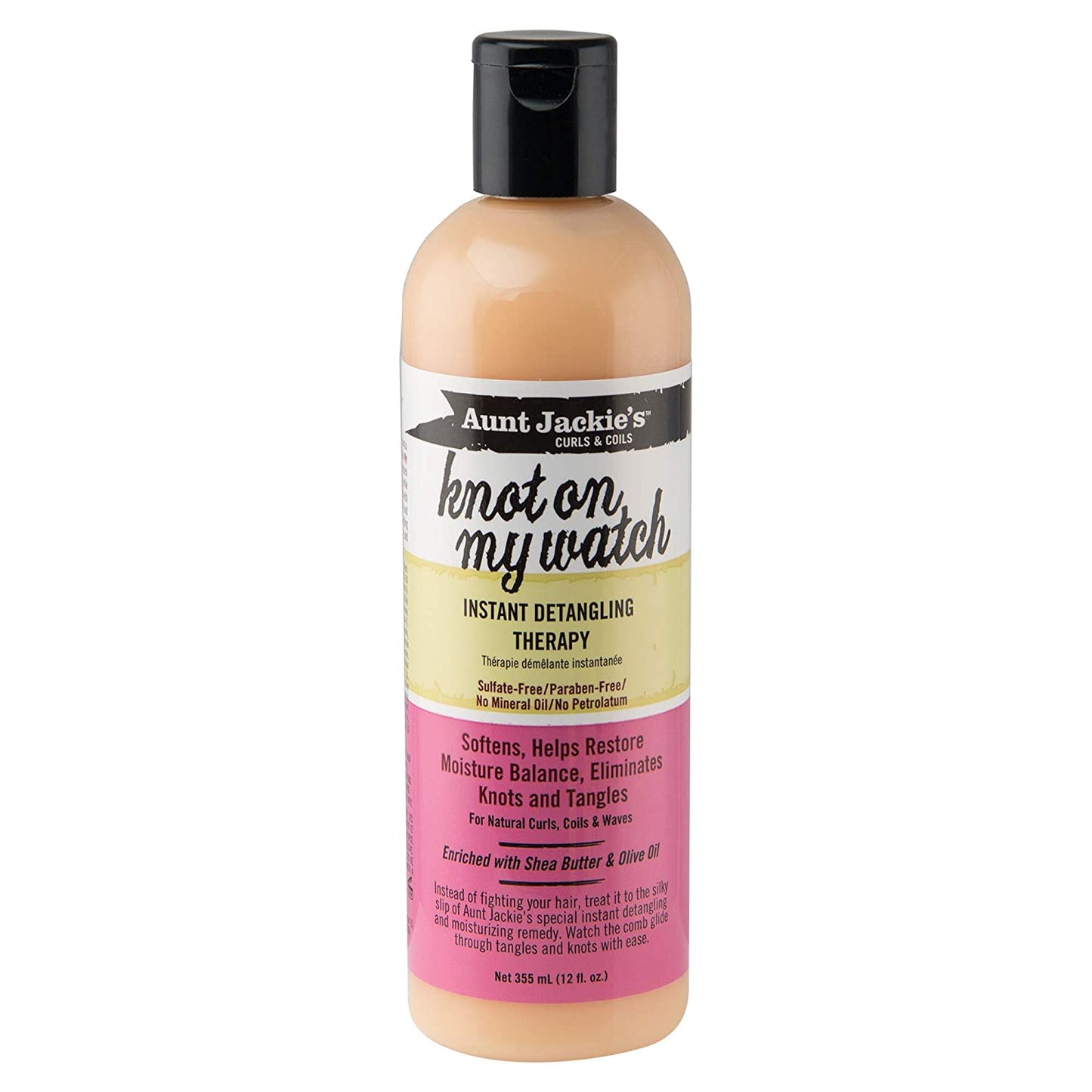 Aunt Jackie's Knot On My Watch Leave in Detangling Therapy 12 Fl Oz - Beauty Fine