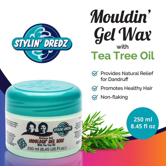 Stylin Dredz Maximum Hold Mouldin Gel Wax With Tea Tree Oil 250 ml - Beauty Fine