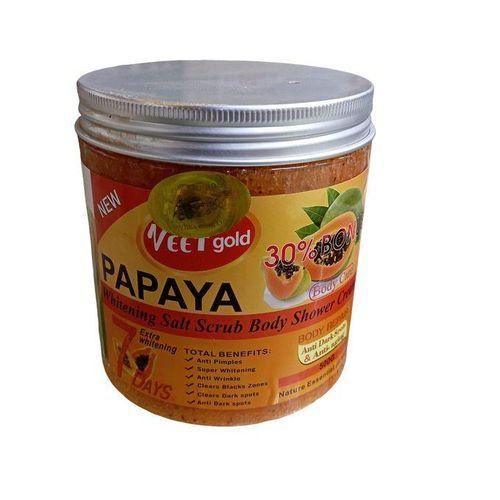 VEET GOLD Papaya 7 Days Lightening Anti-Ageing Skin Repair Salt Scrub Body Shower Cream - Beauty Fine