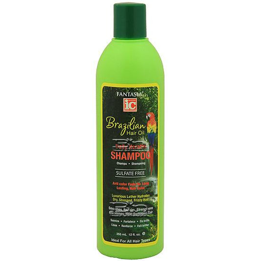 Fantasia IC Brazilian Hair Oil Daily Keratin Shampoo 12 Oz - Beauty Fine
