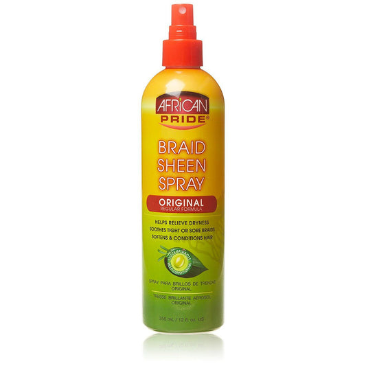 African Pride Original Braid Sheen Spray, 12 Ounce - Beauty Fine