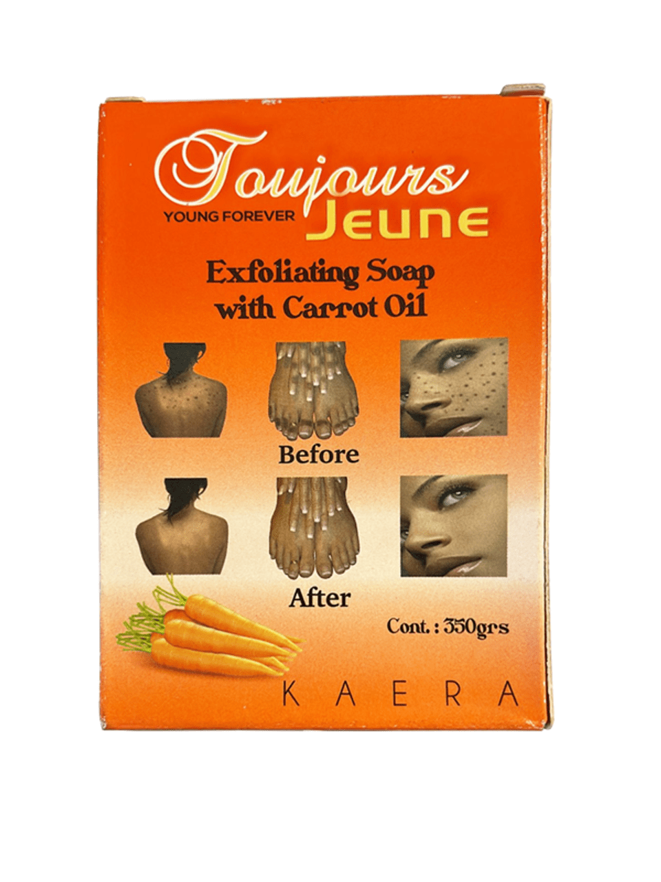 Toujours JEUNE Exfoliating Soap With Carrot Oil 350g - Beauty Fine
