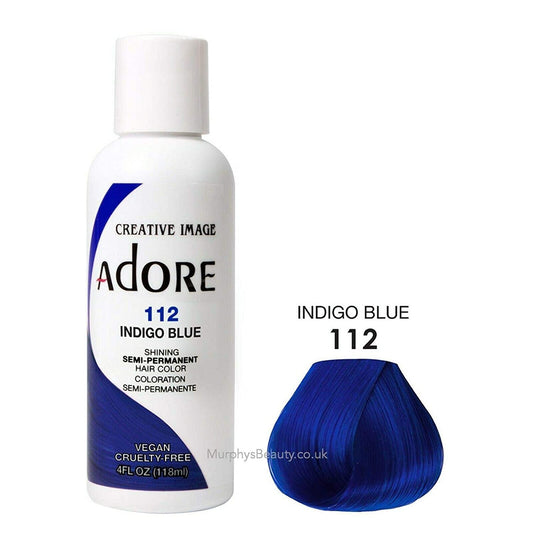 Adore Shining Semi Permanent Hair Colour, 112 Indigo Blue - Beauty Fine