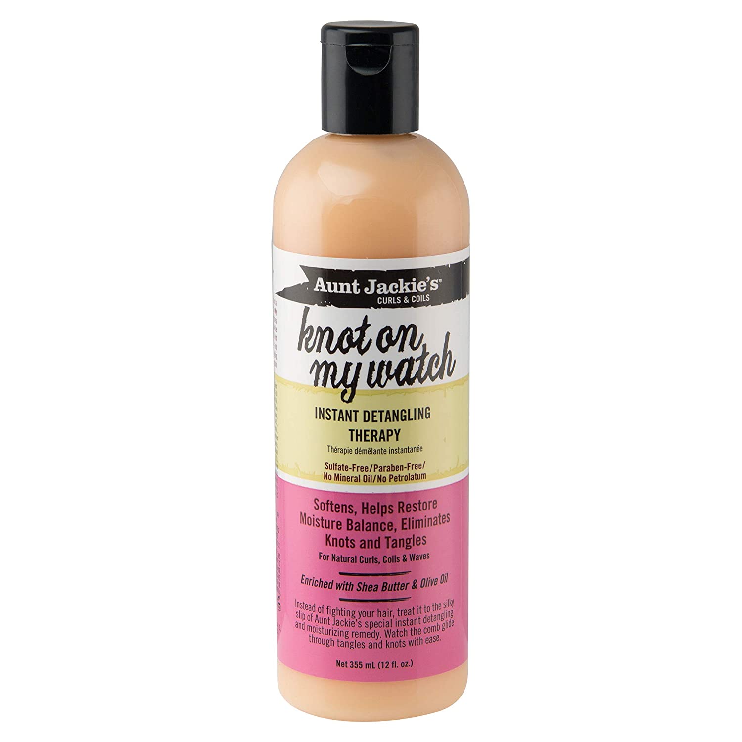 Aunt Jackie's Knot On My Watch Leave in Detangling Therapy 12 Fl Oz - Beauty Fine