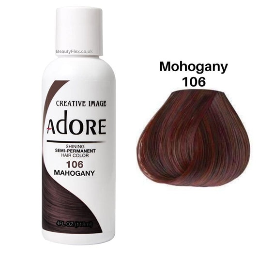 Adore Semi Permanent Hair Colour - 106 Mahogany - Beauty Fine