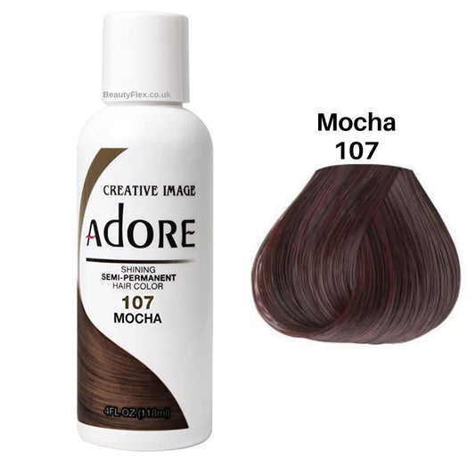 Adore Semi Permanent Hair Colour - 107 Mocha - Beauty Fine