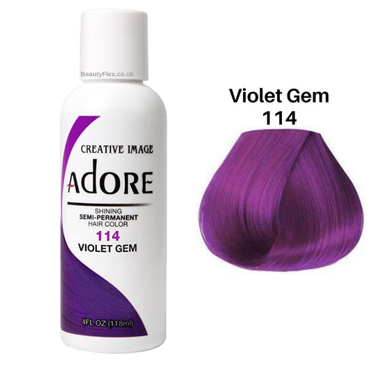 Adore Semi Permanent - 114 Violet Gem - Beauty Fine