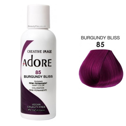 Adore Semi Permanent Hair Colour - 85 Burgundy Bliss - Beauty Fine