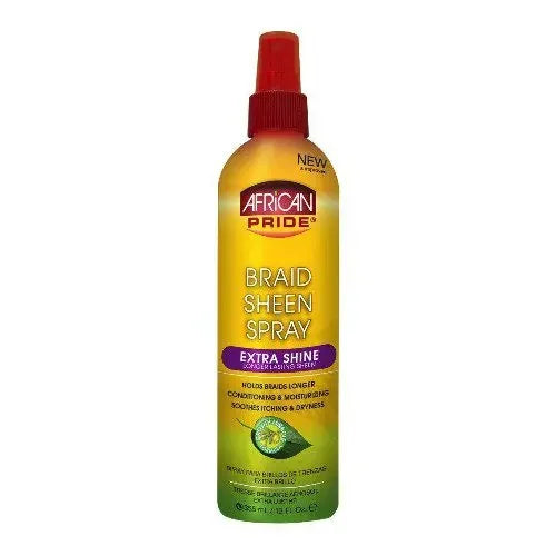 African Pride | Braid Sheen Spray Extra Shine (12oz) - Beauty Fine