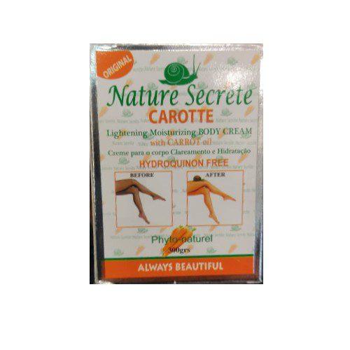 Nature Secrete Carotte Body Cream Hydroqunion Free 300grs - Beauty Fine