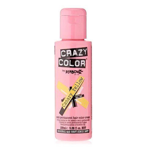Crazy Color Semi Permanent Hair Colour, Canary Yellow 49, 10g - Beauty Fine