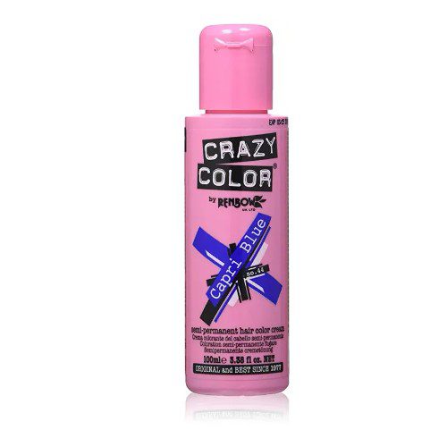 Crazy Color Semi Permanent Hair Colour, Capri Blue 44, 10g - Beauty Fine