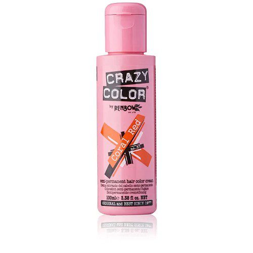 Crazy Color Semi Permanent Hair Colour, Coral Red 57, 10 g - Beauty Fine