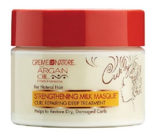CREME OF NATURE ARGAN OIL STRENGTHENING MILK MASQUE - 326G - Beauty Fine